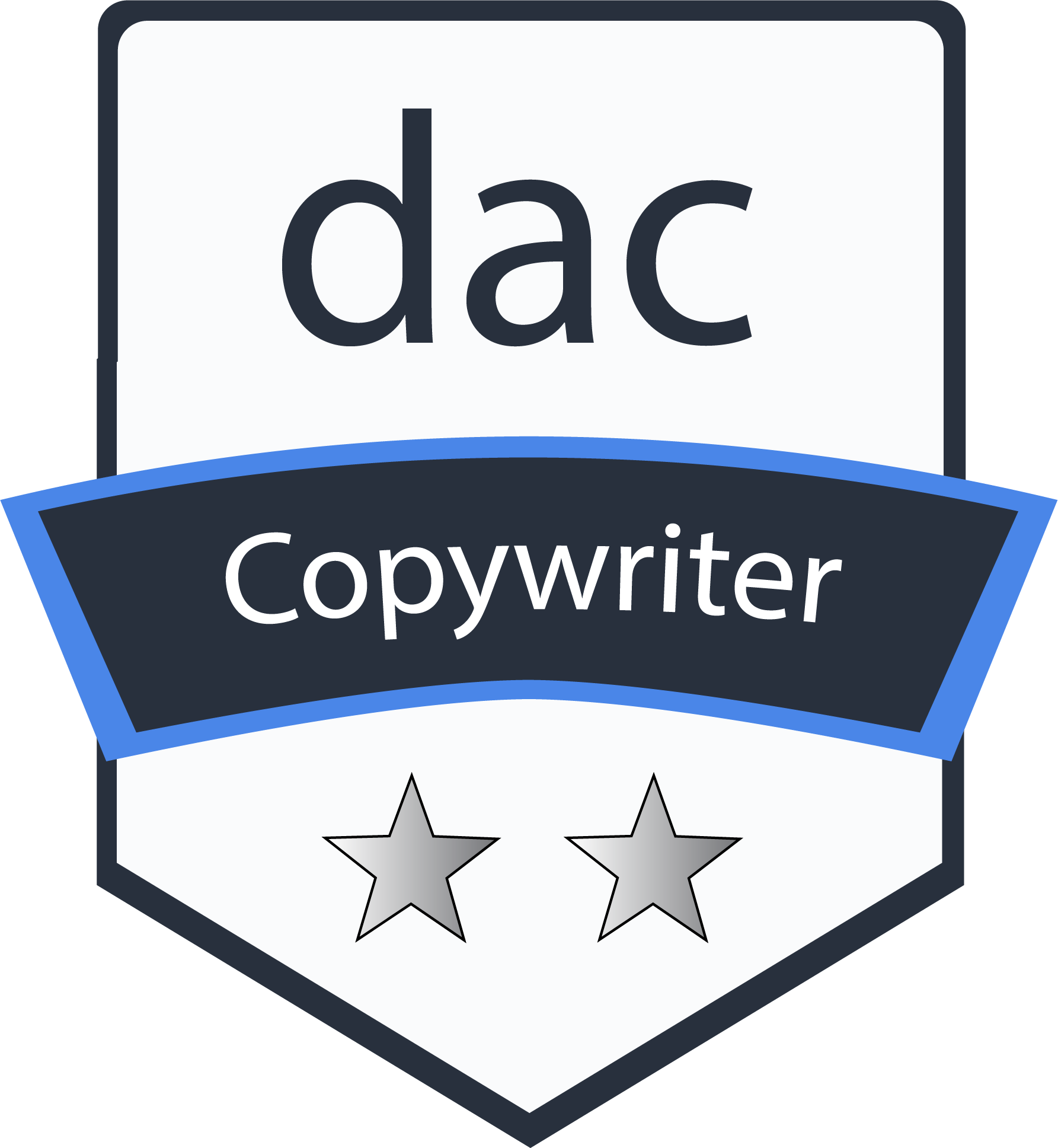 Two star badge - Accessible Content Writer