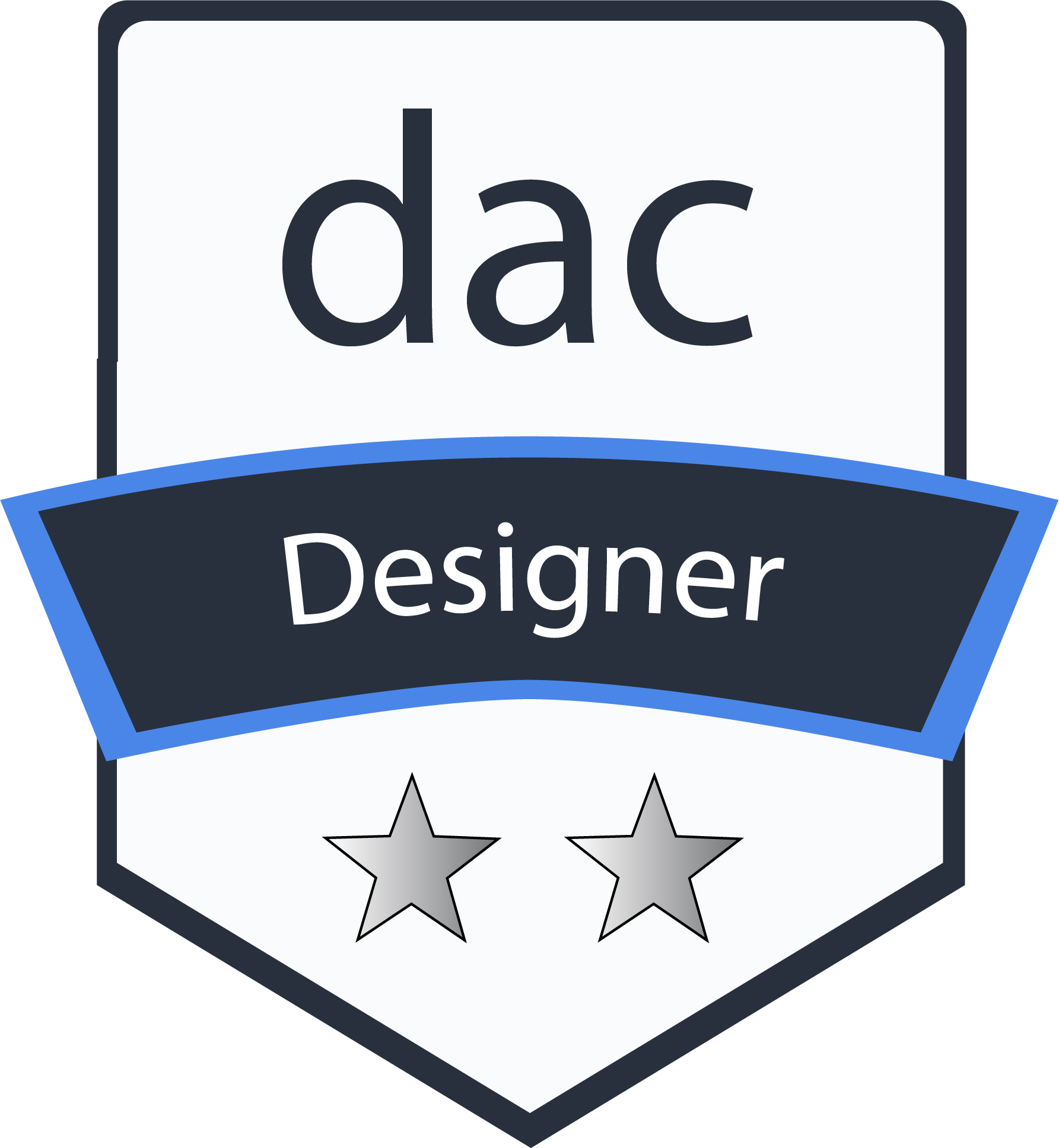 Two star badge - Accessible Designer